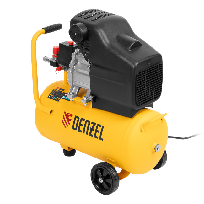 Компрессор воздушный DC1500/24, прямой привод, 1.5 кВт, 24 литра, 220 л/мин Denzel в Красноярске