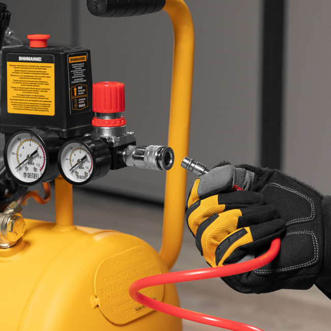 Компрессор воздушный DC1500/24, прямой привод, 1.5 кВт, 24 литра, 220 л/мин Denzel в Красноярске