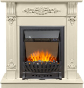 Каминокомплект Palermo SFT (Разборный) - Слоновая кость с очагом Aspen Black