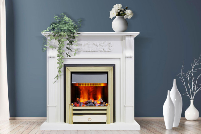 Портал Royal Flame Venice - Фактурный белый в Красноярске