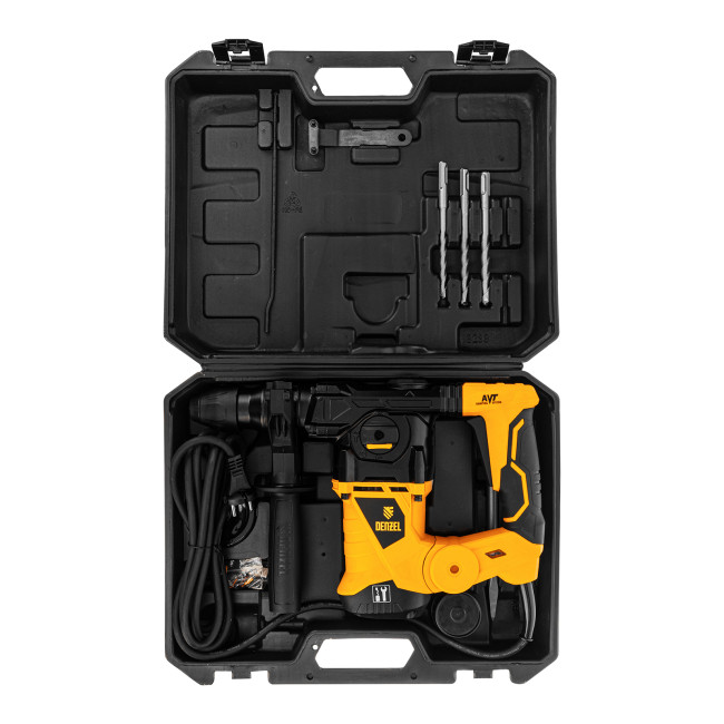 Перфоратор электрический RHV-1250-30, SDS-plus, 1250 Вт, 5 Дж, 3 плюс 1 режим Denzel в Красноярске