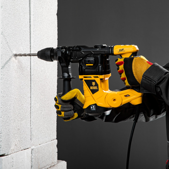 Перфоратор электрический RHV-1250-30, SDS-plus, 1250 Вт, 5 Дж, 3 плюс 1 режим Denzel в Красноярске