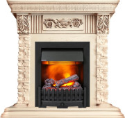 Каминокомплект Luxemburg (каменный) - Сланец/Cлоновая кость с патиной с очагом Danville Black FB2 Каминокомплект Luxemburg (каменный) - Сланец/Cлоновая кость с патиной с очагом Danville Black FB2