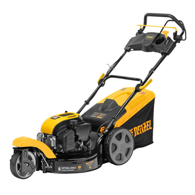 Бензиновая газонокосилка GLT-460SP-T, Trike 149 см3, 46 см, привод, панель, 60л Denzel  в Красноярске