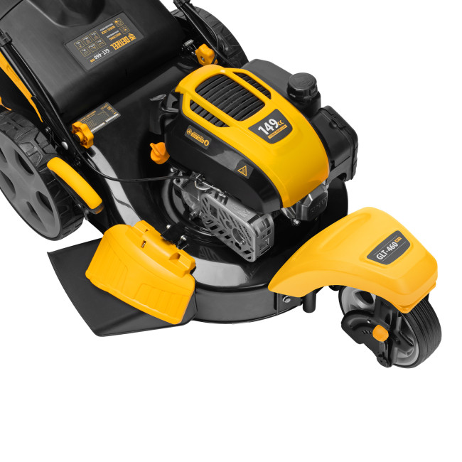 Бензиновая газонокосилка GLT-460SP-T, Trike 149 см3, 46 см, привод, панель, 60л Denzel в Красноярске Бензиновая газонокосилка GLT-460SP-T, Trike 149 см3, 46 см, привод, панель, 60л Denzel в Красноярске