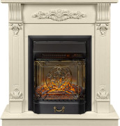 Каминокомплект Palermo SFT (Разборный) - Слоновая кость с очагом Majestic FX M Black RC