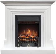Каминокомплект Bradford - Белый с очагом Fobos FX Black Каминокомплект Bradford - Белый с очагом Fobos FX Black