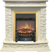 Каминокомплект Luzern - Слоновая кость с очагом Fobos FX M Brass Каминокомплект Luzern - Слоновая кость с очагом Fobos FX M Brass