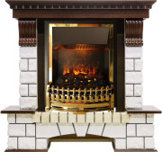 Каминокомплект Pierre Luxe угловой - Темный дуб / Белый (Высота 1020мм) с очагом Atherton Каминокомплект Pierre Luxe угловой - Темный дуб / Белый (Высота 1020мм) с очагом Atherton