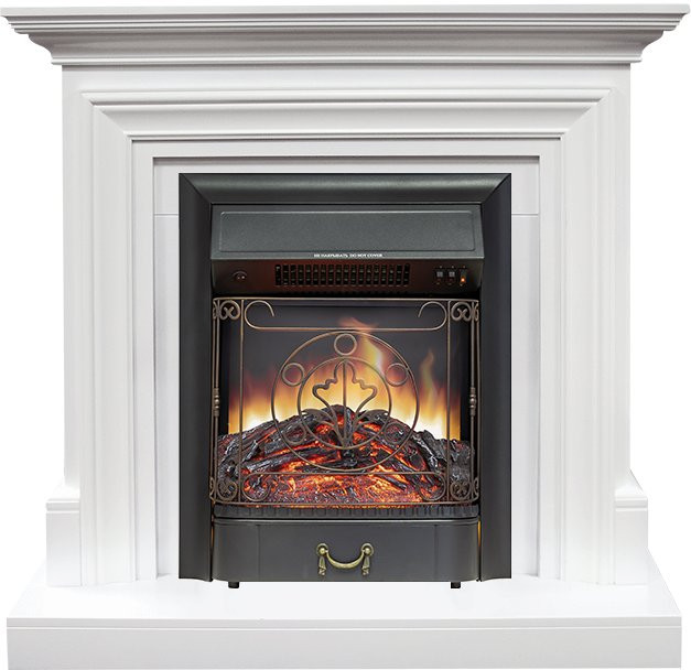 Каминокомплект Bradford - Белый с очагом Majestic FX Black в Красноярске