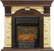 Каминокомплект Dublin - Темный дуб / Сланец с очагом Majestic FX M Black RC Каминокомплект Dublin - Темный дуб / Сланец с очагом Majestic FX M Black RC
