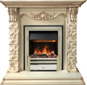 Каминокомплект Adriana - Cлоновая кость с очагом Cavendish