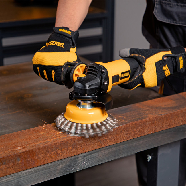 Машина шлифовальная угловая AG115-750, 750 Вт, 115 мм, 11000 об/мин Denzel в Красноярске Машина шлифовальная угловая AG115-750, 750 Вт, 115 мм, 11000 об/мин Denzel в Красноярске