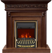 Каминокомплект Valletta - Темный дуб с очагом Aspen Gold