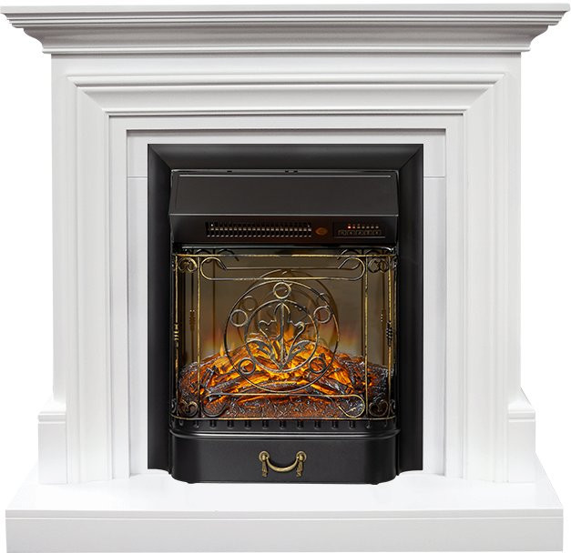 Каминокомплект Bradford - Белый с очагом Majestic FX M Black RC в Красноярске