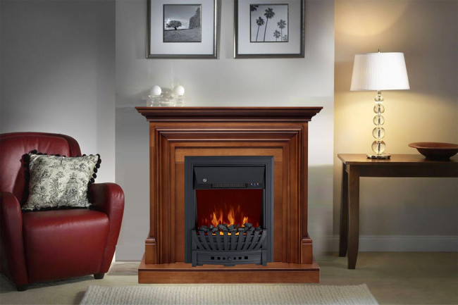 Каминокомплект Bradford - Белый с очагом Majestic FX M Black RC в Красноярске Каминокомплект Bradford - Белый с очагом Majestic FX M Black RC в Красноярске