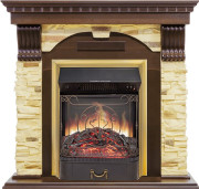 Каминокомплект Dublin - Темный дуб / Сланец с очагом Majestic FX M Brass Каминокомплект Dublin - Темный дуб / Сланец с очагом Majestic FX M Brass