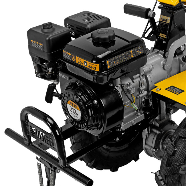 Мотоблок DPT-370X, 7 л.с, дисковое сцепление, ширина 90 см, глубина 35 см, фрез 3 х 4, ВОМ, передачи 3В/1Н Denzel в Красноярске