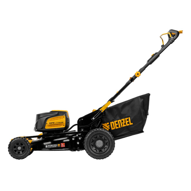 Газонокосилка аккумуляторная бесщет., RLMS560-62, привод, 560 мм, Li-ion, 62В Denzel в Красноярске Газонокосилка аккумуляторная бесщет., RLMS560-62, привод, 560 мм, Li-ion, 62В Denzel в Красноярске