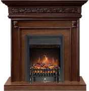 Каминокомплект Valletta - Темный дуб с очагом Fobos FX Black