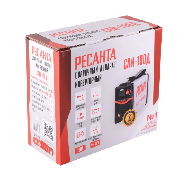 Сварочный аппарат инверторный Ресанта САИ-190Д в Красноярске