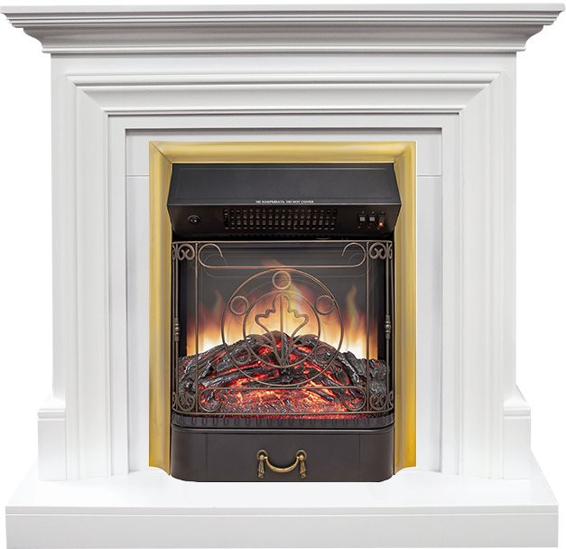 Каминокомплект Bradford - Белый с очагом Majestic FX M Brass в Красноярске