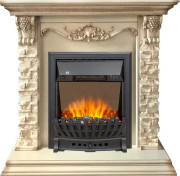 Каминокомплект Adriana - Cлоновая кость с очагом Aspen Black Каминокомплект Adriana - Cлоновая кость с очагом Aspen Black