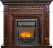 Каминокомплект Alexandria - махагон коричневый антик с очагом Aspen Black