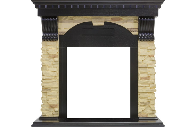 Каминокомплект Dublin - Венге / Сланец с очагом Aspen Black в Красноярске