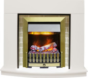 Каминокомплект Montana - Белый с очагом Danville Antique Brass FB2