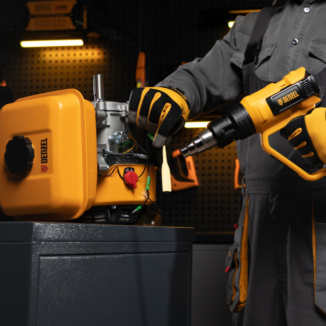 Фен технический HG-2000E, 2000 Вт, 2 режима, LCD дисплей Denzel в Красноярске