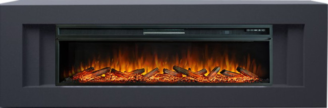 Каминокомплект Line 60 SFT (Разборный) - Серый графит с очагом Vision 60 LOG LED в Красноярске