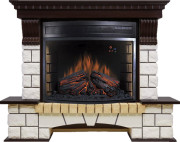 Каминокомплект Pierre - Венге / Белый (Высота 1015мм) с очагом Dioramic 28 LED FX