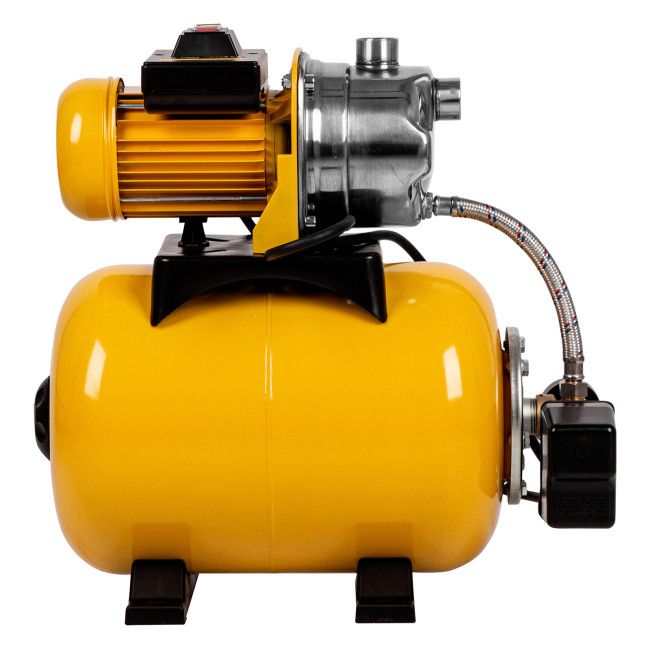 Насосная станция PS1000Х, 1000 Вт, 3500 л/ч, ресивер 24 л, подъем 44 м, нержавейка Denzel в Красноярске