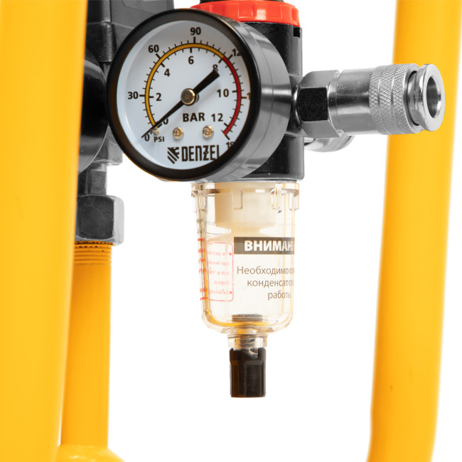 Компрессор безмасляный, малошумный DLS 1500/50, 1500 ВТ, 2x750, 50 л, 260 л/мин Denzel в Красноярске