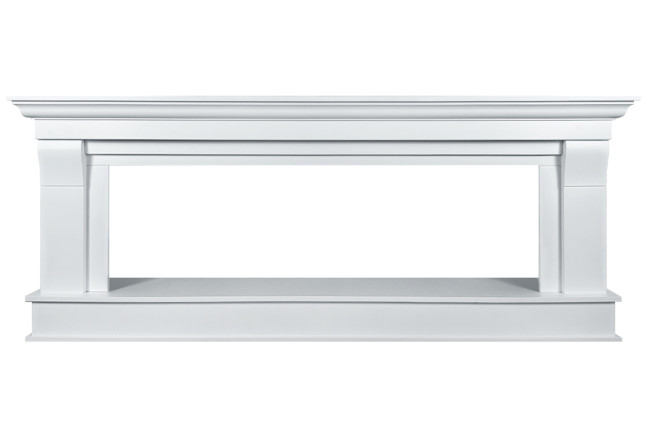 Каминокомплект Monaco 60 (Разборный) - Бьянко белый с очагом Vision 60 LOG LED в Красноярске Каминокомплект Monaco 60 (Разборный) - Бьянко белый с очагом Vision 60 LOG LED в Красноярске