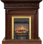 Каминокомплект Valletta - Темный дуб с очагом Fobos FX M Brass Каминокомплект Valletta - Темный дуб с очагом Fobos FX M Brass