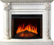 Каминокомплект Rodos - Белый дуб, патина золото с очагом Dioramic 33 LED FX