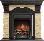 Каминокомплект Dublin - Венге / Сланец с очагом Fobos FX Black