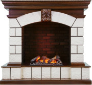 Каминокомплект Tower - Темный дуб / Белый с очагом Cassette 600 NH Каминокомплект Tower - Темный дуб / Белый с очагом Cassette 600 NH