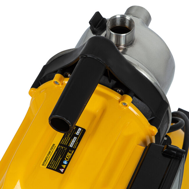 Насосная станция PS800X, 800 Вт, 3200 л/ч, ресивер 24 л, подъем 38 м, нержавейка Denzel в Красноярске