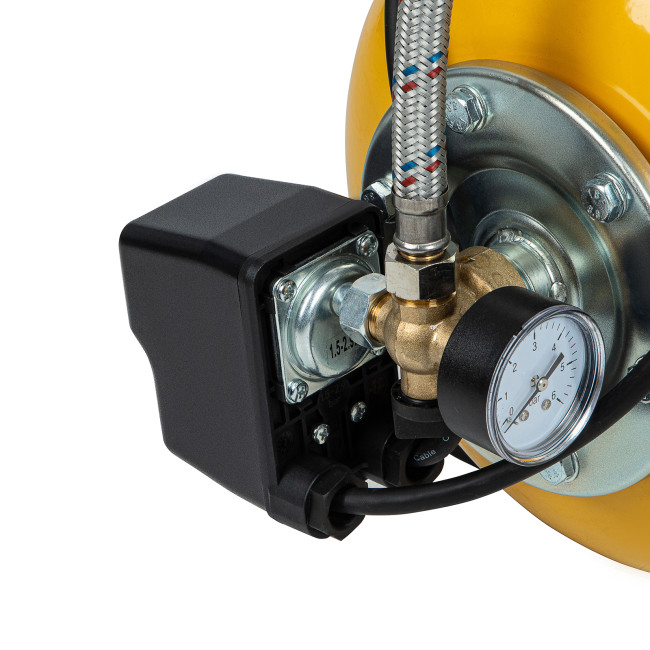 Насосная станция PS800X, 800 Вт, 3200 л/ч, ресивер 24 л, подъем 38 м, нержавейка Denzel в Красноярске