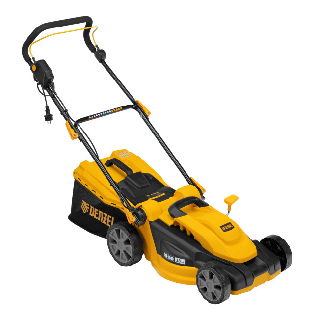 Газонокосилка электрическая GM-1800, 1800 Вт, шир. 38 см, 6 уров., травосб. 40 л. Denzel в Красноярске Газонокосилка электрическая GM-1800, 1800 Вт, шир. 38 см, 6 уров., травосб. 40 л. Denzel в Красноярске