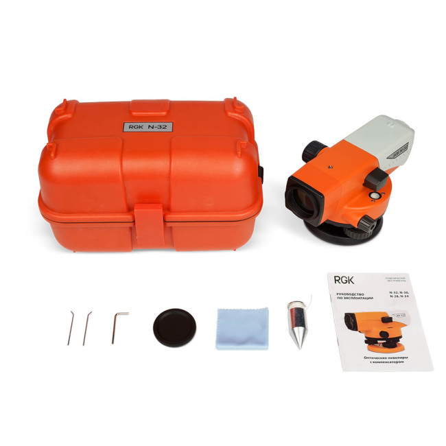 Комплект оптический нивелир RGK N-32 + штатив S6-N + рейка AMO S4 в Красноярске