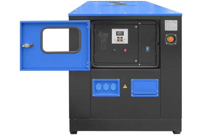 Дизельный генератор ТСС АД-60С-Т400-1РКМ7 в шумозащитном кожухе в Красноярске