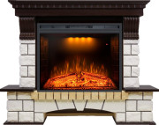 Каминокомплект Pierre - Венге / Белый (Высота 1015мм) с очагом Emerald 28