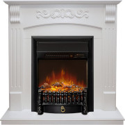 Каминокомплект Sorrento угловой - Белый дуб с очагом Fobos FX M Black RC Каминокомплект Sorrento угловой - Белый дуб с очагом Fobos FX M Black RC