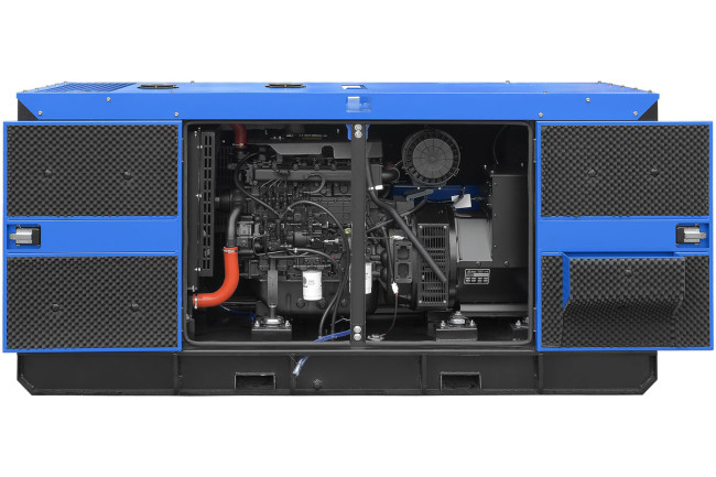 Дизельный генератор ТСС АД-60С-Т400-2РКМ7 в шумозащитном кожухе в Красноярске