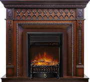 Каминокомплект Alexandria - махагон коричневый антик с очагом Fobos FX M Black RC Каминокомплект Alexandria - махагон коричневый антик с очагом Fobos FX M Black RC