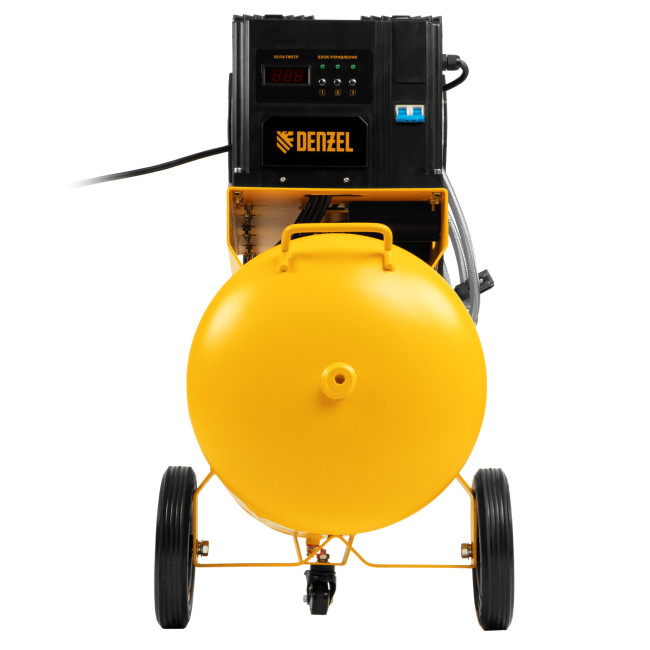 Компрессор безмасляный, малошумный DLS 3300/100, 3300 Вт,3x1100, 100 л, 570 л/мин ,блок управления Denzel в Красноярске